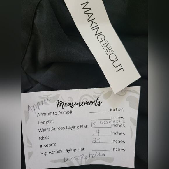 MAKING THE CUT Women's Palazzo Pant with Back Elastic Size Medium Black - Picture 7 of 7